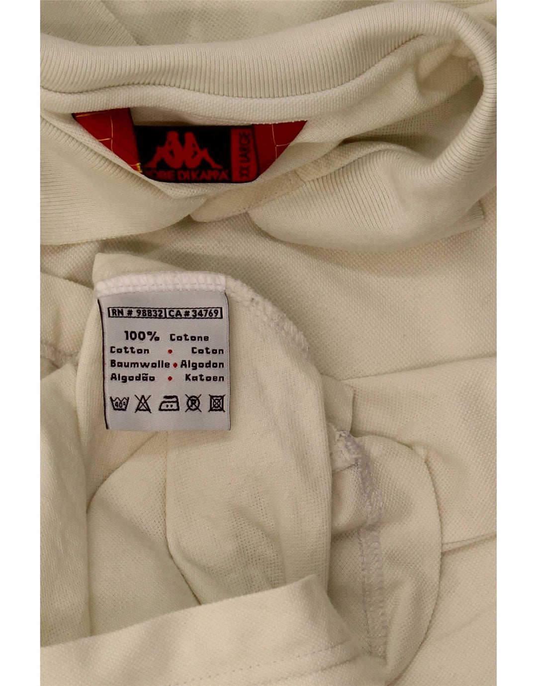 Męska koszulka polo Kappa 2XL, beżowa, bawełniana