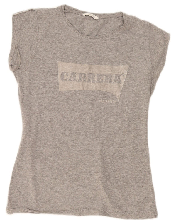 Damska koszulka graficzna Carrera Top UK 12 Medium Grey