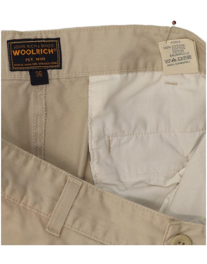 Męskie proste spodnie chino Woolrich W36 L29 Beżowa bawełna