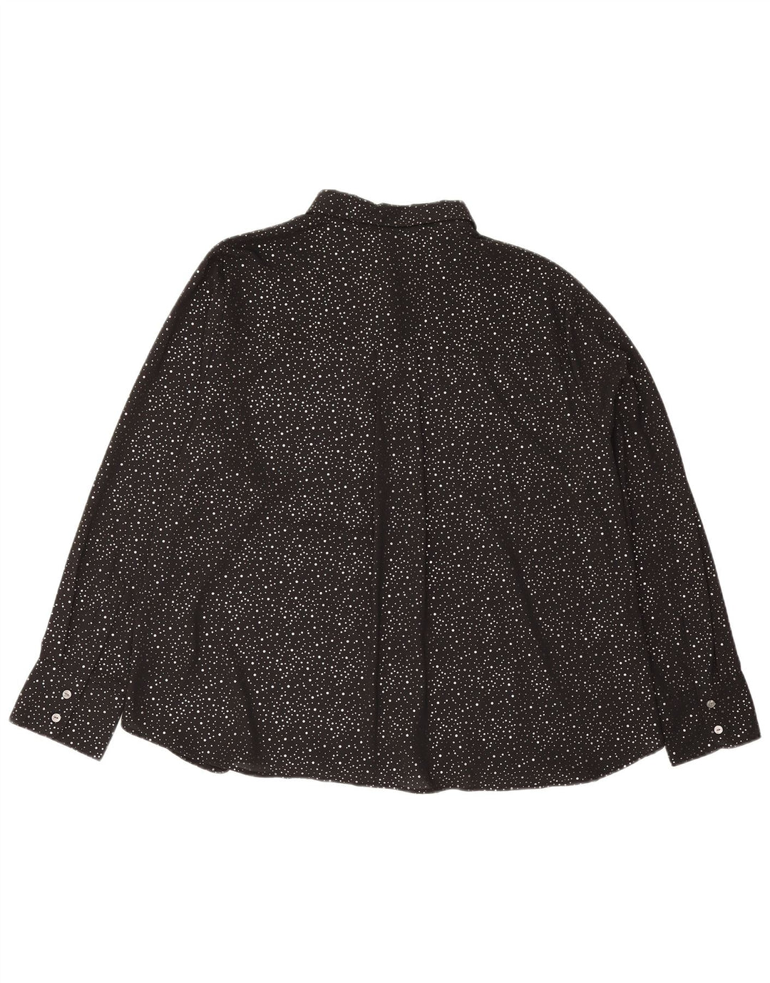 Damska bluzka koszulowa oversize Marks & Spencer UK 18 XL, czarna w cętki