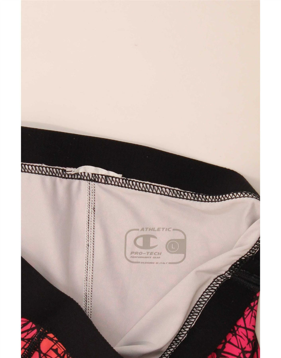 Damskie legginsy Capri Champion z abstrakcyjnym wzorem UK 16, duże, różowe