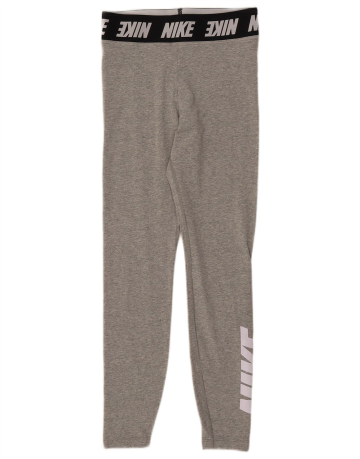 Damskie legginsy NIKE Graphic UK 8 Small, szare, bawełniane