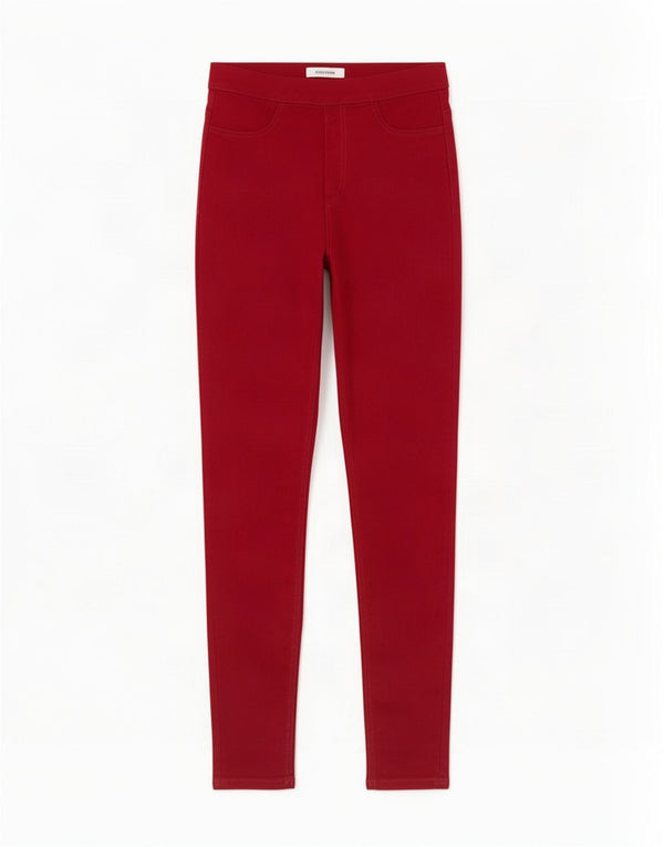 Marks & Spencer Damskie jeansy Jegging UK 12 Medium W30 L28 Czerwona bawełna