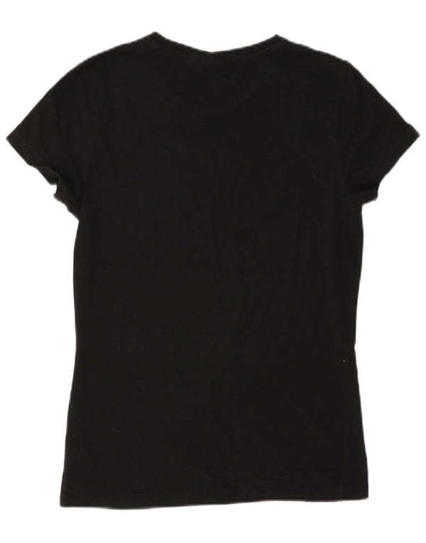 Damska koszulka Puma Regular Graphic Top UK 12, średnia czarna bawełna