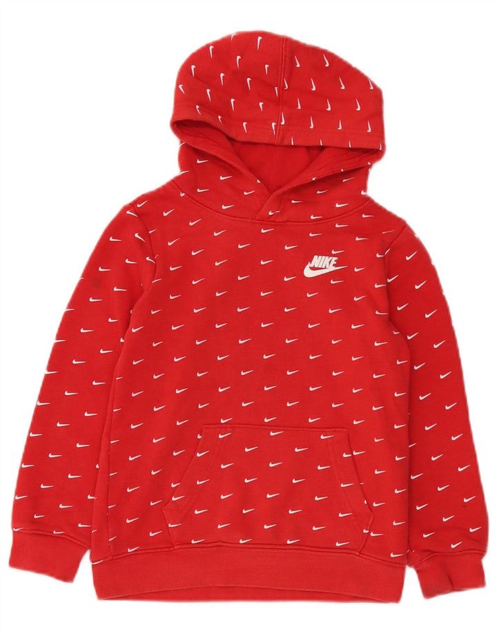 Chłopięcy sweter z kapturem Nike 6-7 lat, czerwony, bawełniany