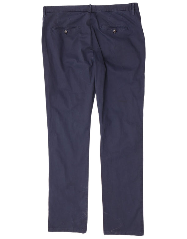 Męskie proste spodnie chino Zara EU 48 XL W38 L34 Granatowa bawełna