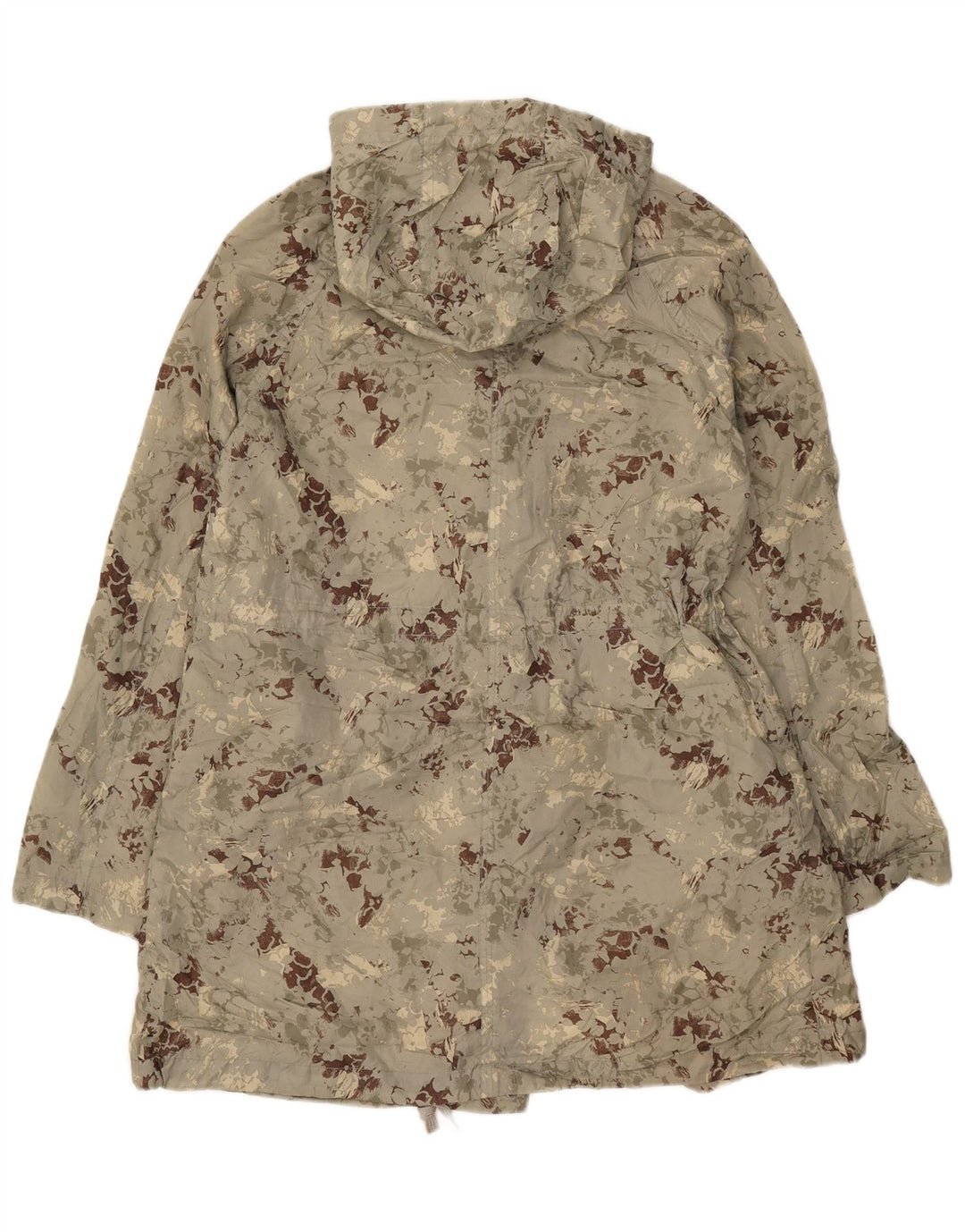 Damska kurtka parka z kapturem Topshop UK 8, mała, zielona, kamuflaż, poliester