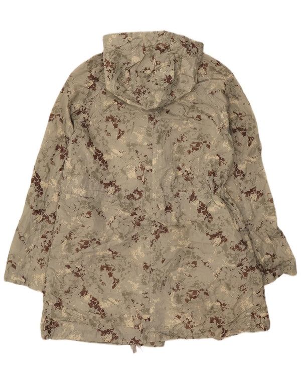 Damska kurtka parka z kapturem Topshop UK 8, mała, zielona, kamuflaż, poliester