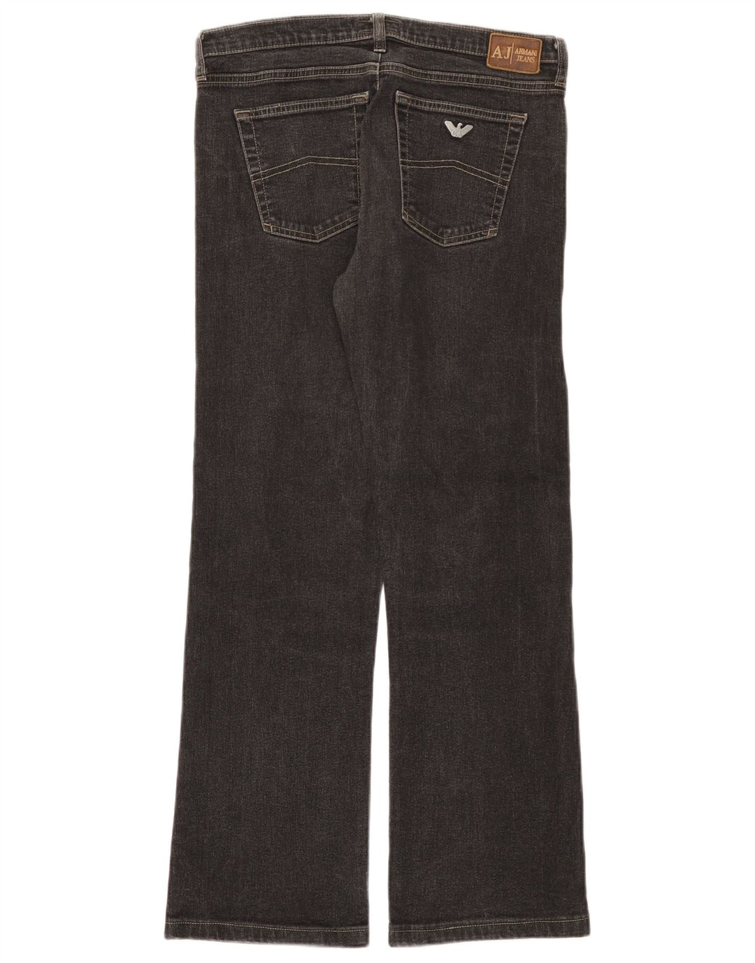 Damskie jeansy Bootcut Armani W29 L28 Czarne bawełniane