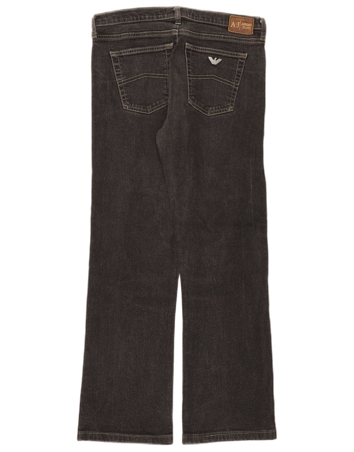Damskie jeansy Bootcut Armani W29 L28 Czarne bawełniane