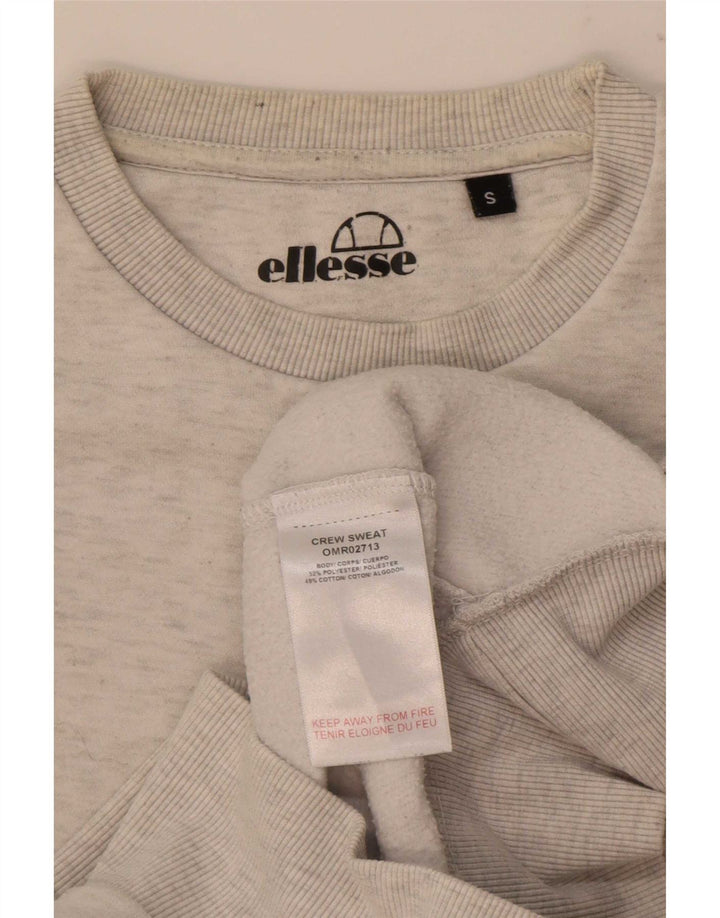 Męska bluza z grafiką Ellesse, mała, szara, nakrapiana, poliester