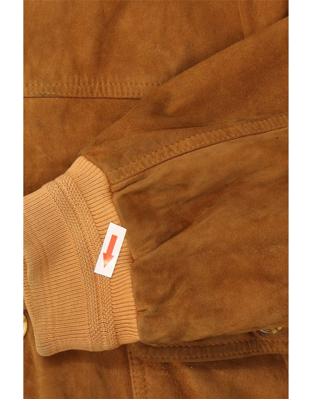 Vintage męska zamszowa kurtka bomber UK 42 XL beżowa skóra