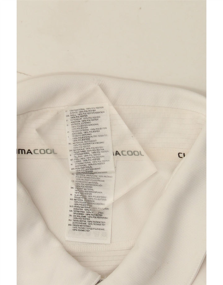 Męska koszulka polo Adidas Climacool XL, biała, poliestrowa