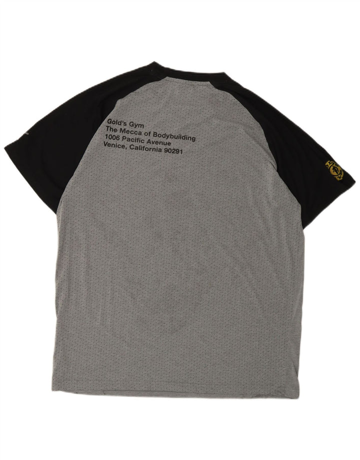 PUMA Mens Venice Graphic T-Shirt Top Large Grey Colourblock