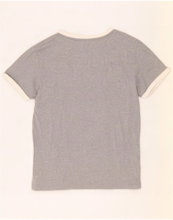 Męski T-shirt z grafiką Tommy Hilfiger, mały, szary, bawełniany blok kolorów
