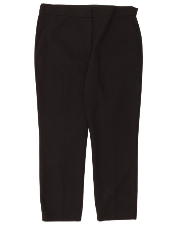 Zara Damskie proste spodnie chino z wysokim stanem 2XL W34 L28 Czarna bawełna