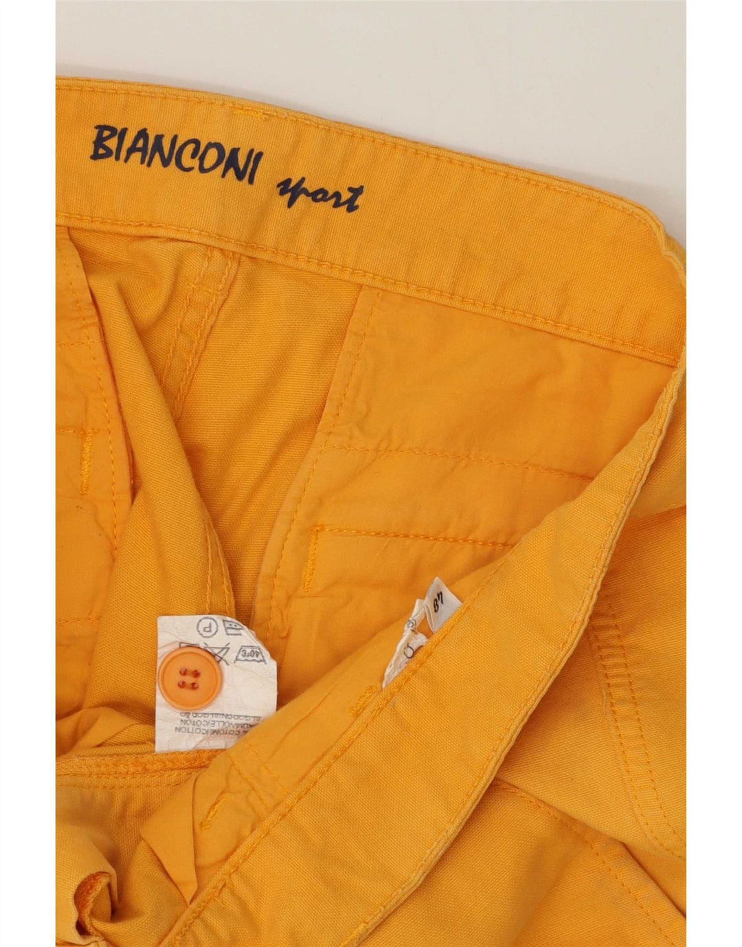 Męskie spodenki cargo w stylu vintage IT 48 Medium W34 Żółta bawełna