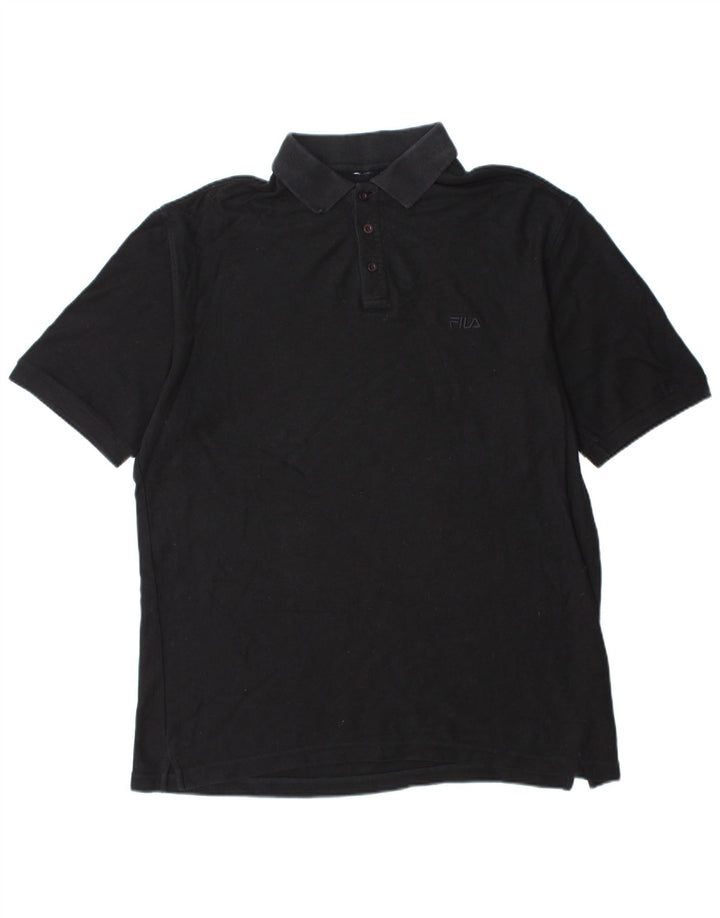 Męska koszulka polo FILA XL, czarna, bawełniana