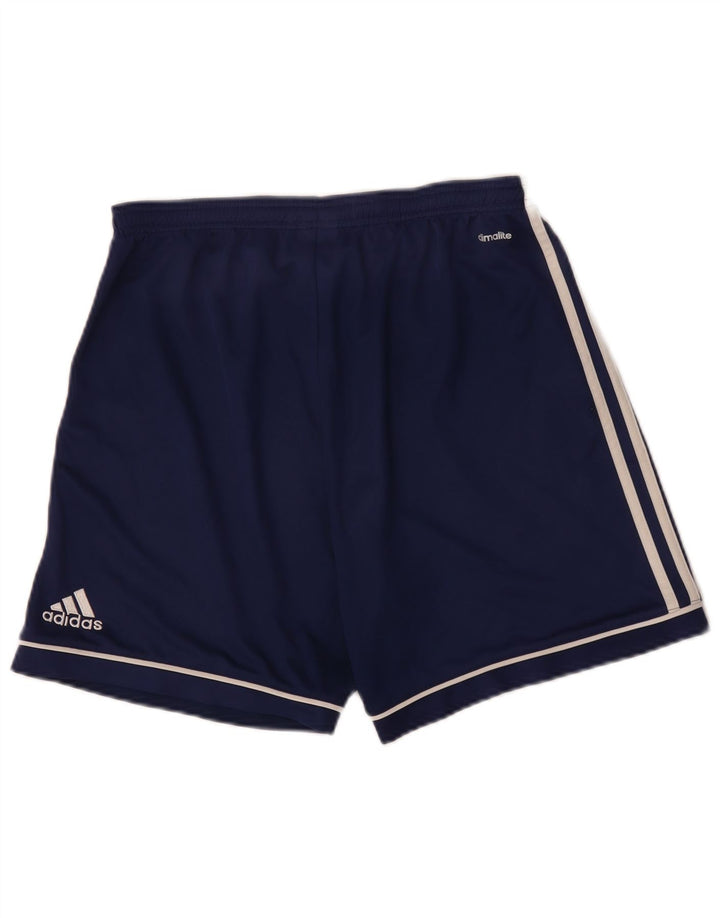 Męskie spodenki sportowe Adidas Climalite, średni granatowy poliester