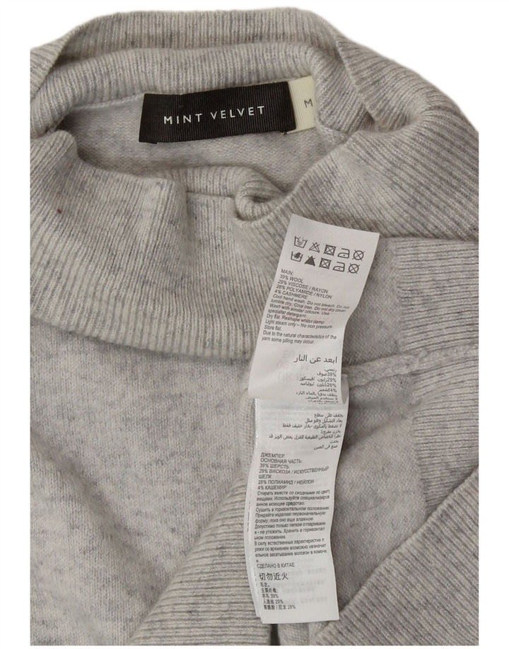 Damski sweter z golfem MINT VELVET UK 14, średni szary, nakrapiany