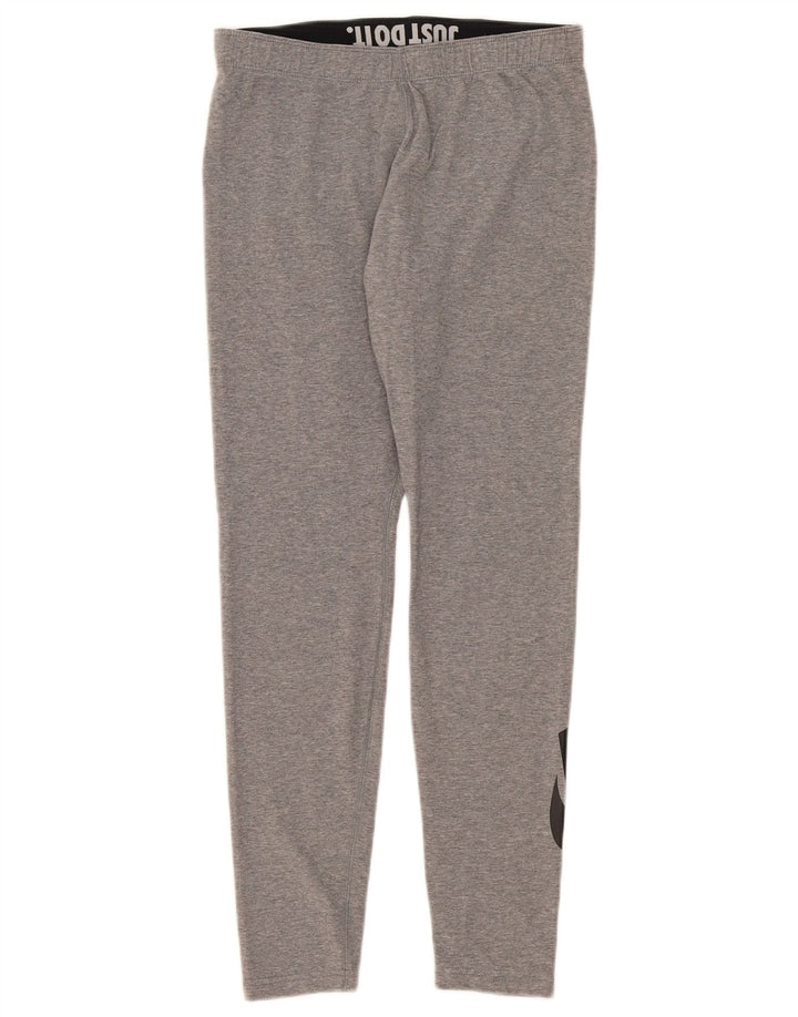 Damskie legginsy Nike Graphic UK 14, duże, szare, bawełniane