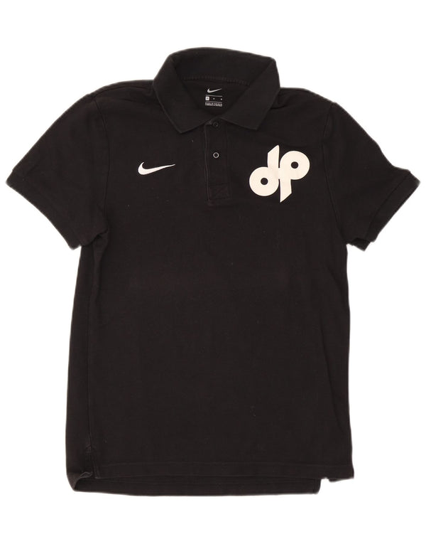 Męska koszulka polo Nike z grafiką, średnia czarna, bawełniana
