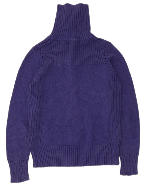 Marks & Spencer Damski sweter kardigan UK 14, średni niebieski, bawełniany