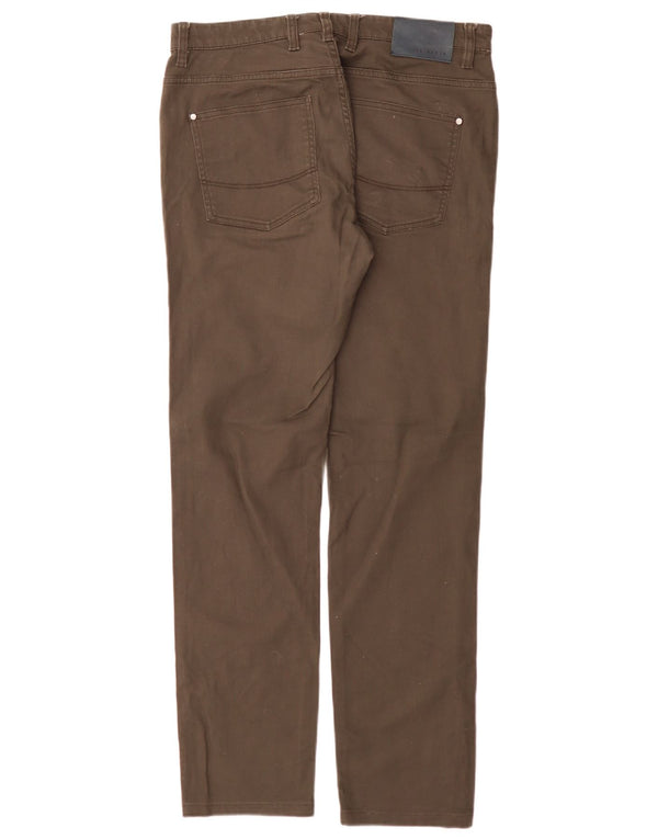 Męskie spodnie typu slim casual Ted Baker W32 L31, bawełna khaki