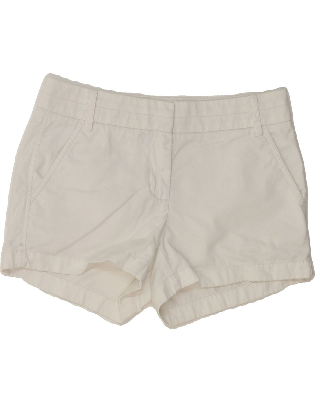 J. CREW Womens Chino Shorts US 2 XS W32  White Cotton Vintage J. Crew and Second-Hand J. Crew from Messina Hembry 