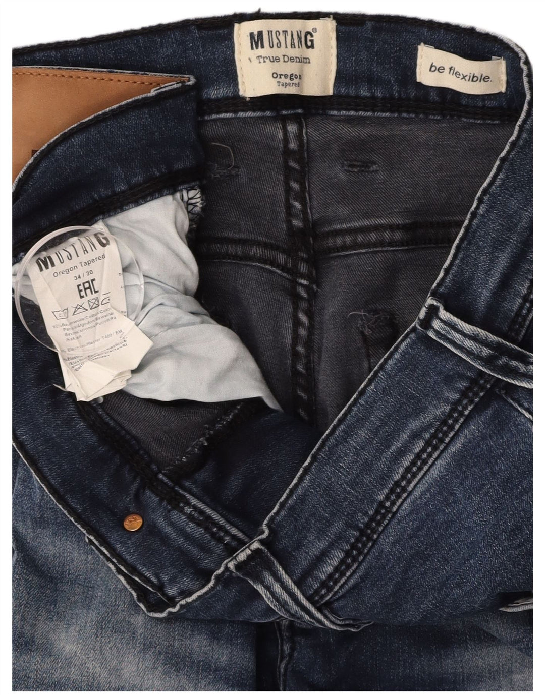 Damskie jeansy MUSTANG Oregon Tapered W34 L30 Granatowe, bawełniane