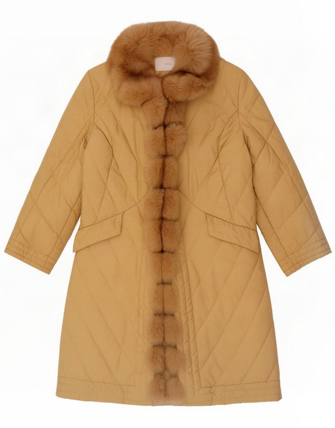 Ermanno Scervino Damska pikowana kurtka IT 46 Large Yellow Nylon