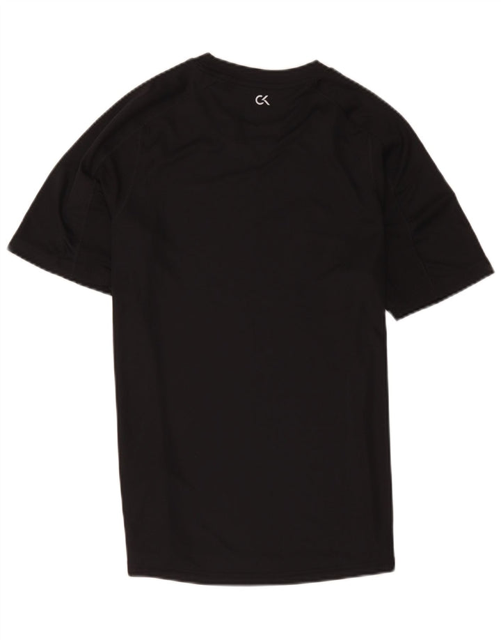 Męski T-shirt z grafiką Calvin Klein, mały, czarny poliester