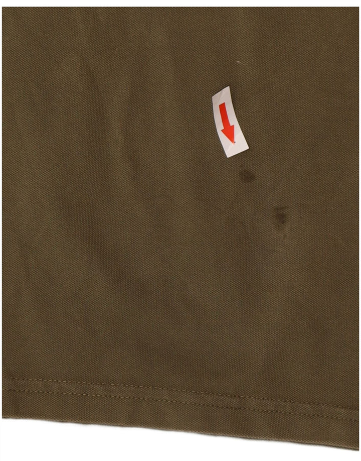 Męska koszulka polo Gant, bawełniana, khaki, 4XL