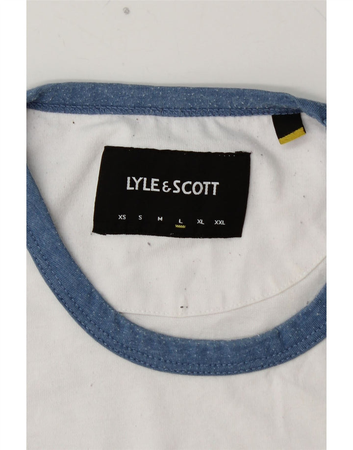 Męski T-shirt LYLE & SCOTT, duży, biały, bawełniany