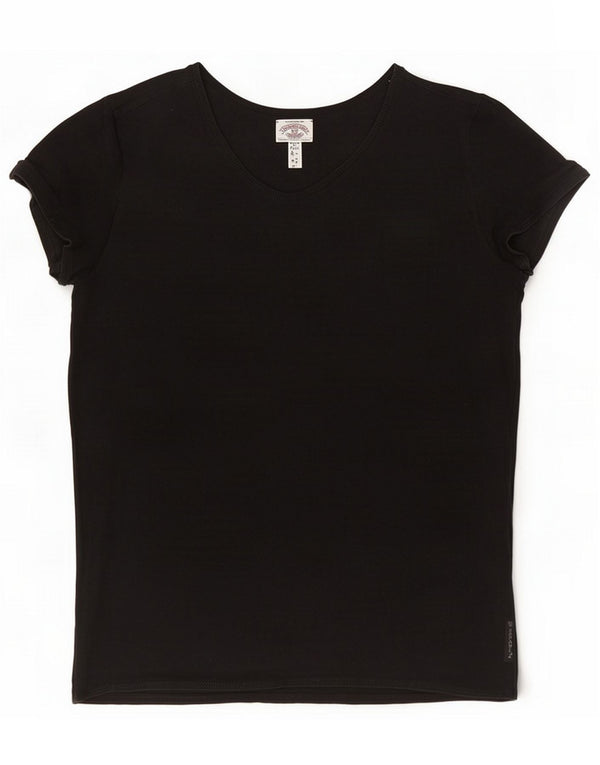 Damski T-shirt Armani Jeans Crop Top UK 12 Średni Czarny