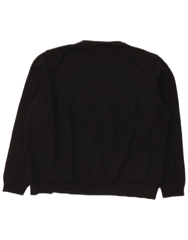 Damski sweter Hugo Boss z okrągłym dekoltem, UK 22 3XL, czarna wełna