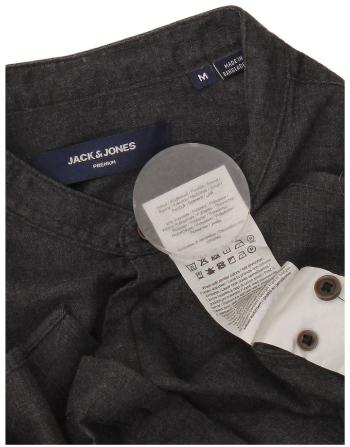 Koszula męska Jack & Jones, średnioszara, bawełniana