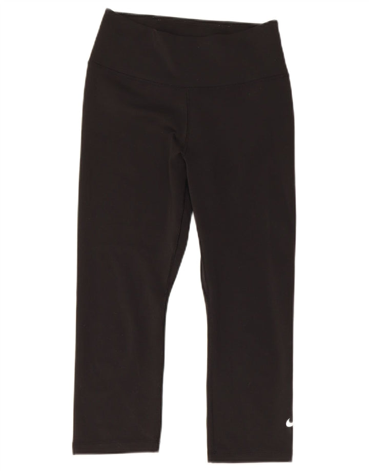 Damskie legginsy NIKE Dri Fit Capri UK 6 XS, czarny poliester