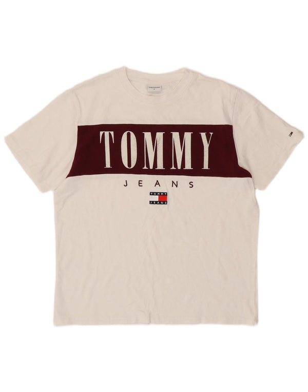 Męski T-shirt z grafiką TOMMY HILFIGER Top w kolorze średniej bieli
