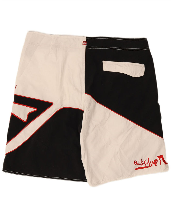 Męskie spodenki kąpielowe Quiksilver z grafiką XL, czarny, poliester z blokami kolorów