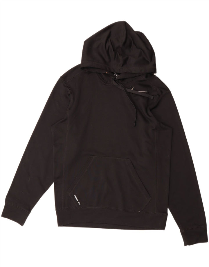 NIKE Mens Therma-Fit Hoodie Jumper Small Black Polyester