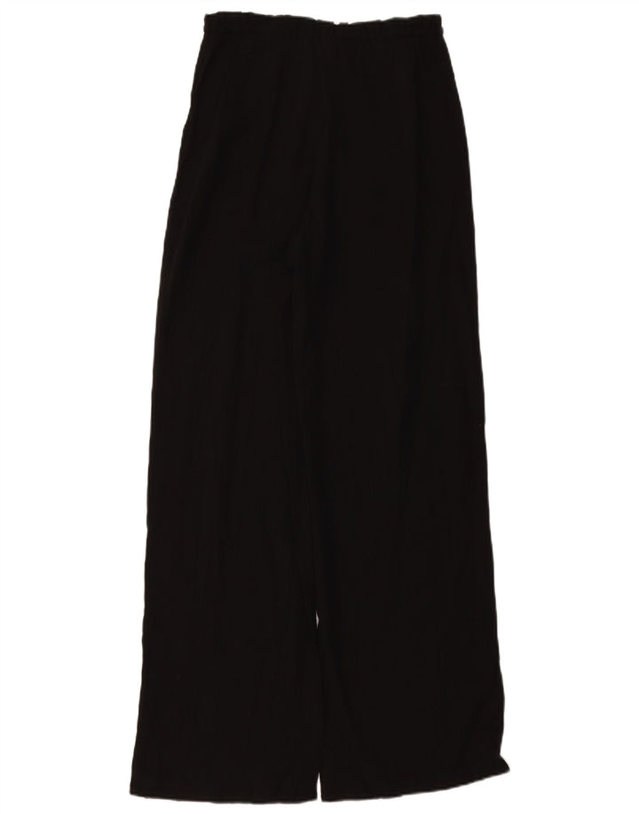 Damskie spodnie z szerokimi nogawkami ZARA z wysokim stanem UK 4 XS W24 L11 czarne