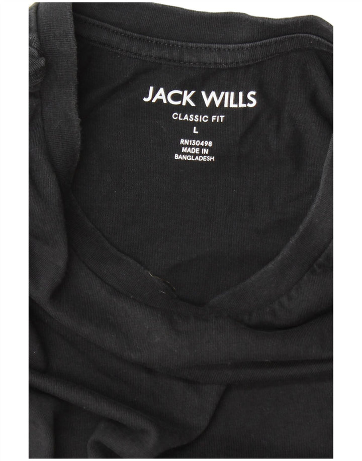 T-shirt męski Jack Wills o klasycznym kroju, duży, szary