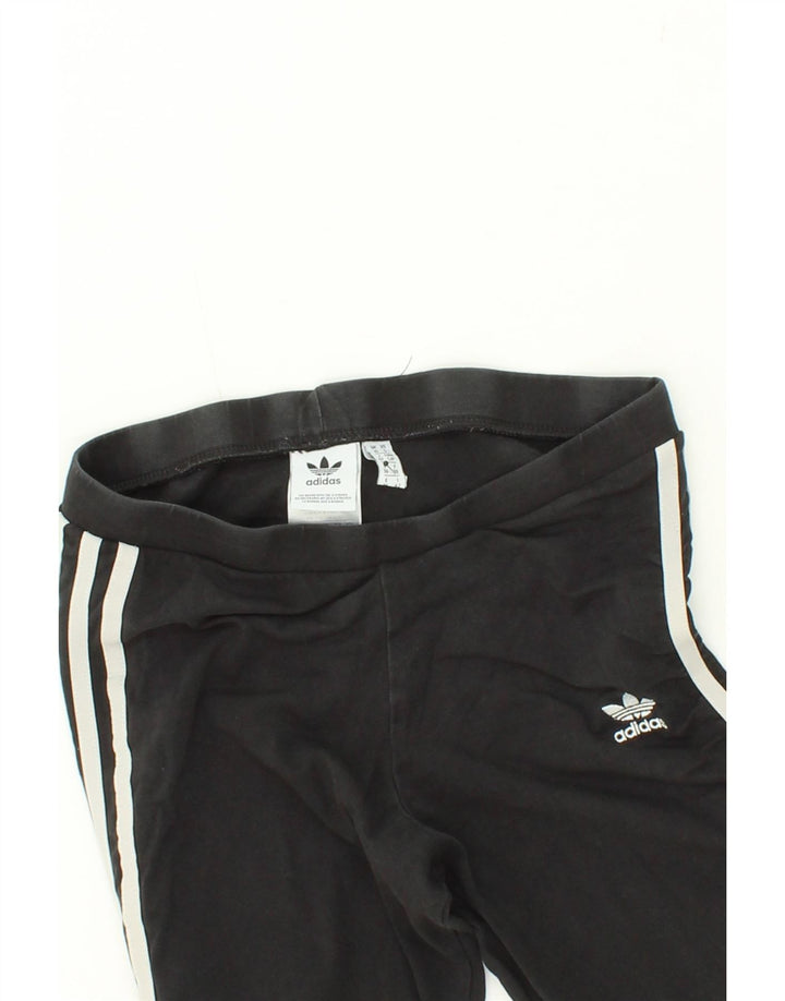 ADIDAS Womens Leggings UK 10 Small Black Cotton Vintage Adidas and Second-Hand Adidas from Messina Hembry 