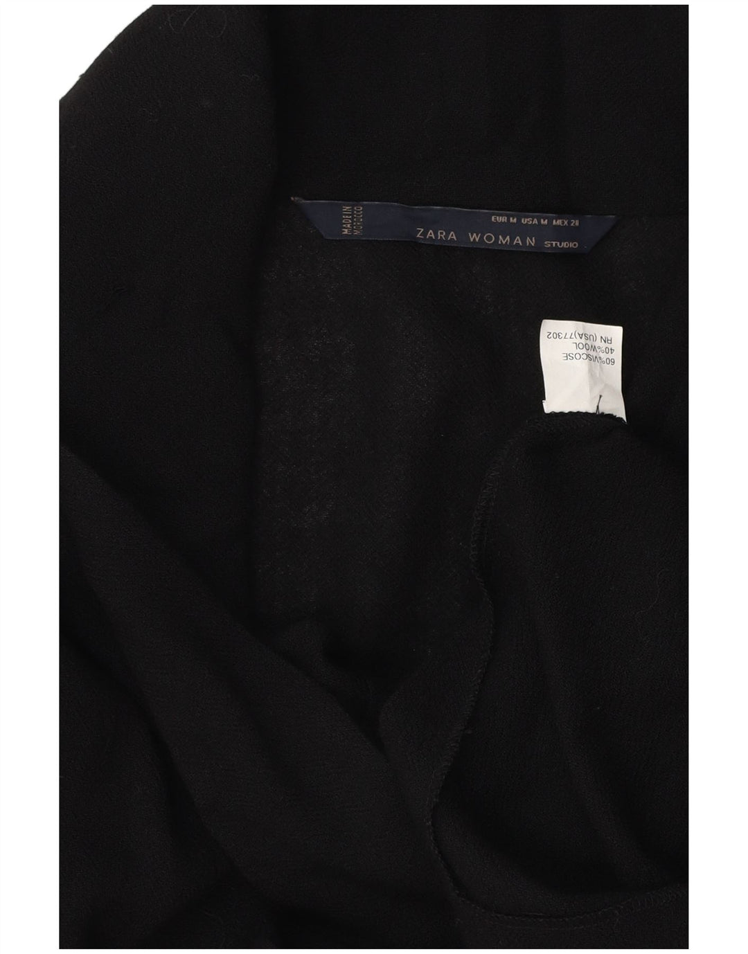 Sweter damski Zara UK 14, średni czarny, wiskoza