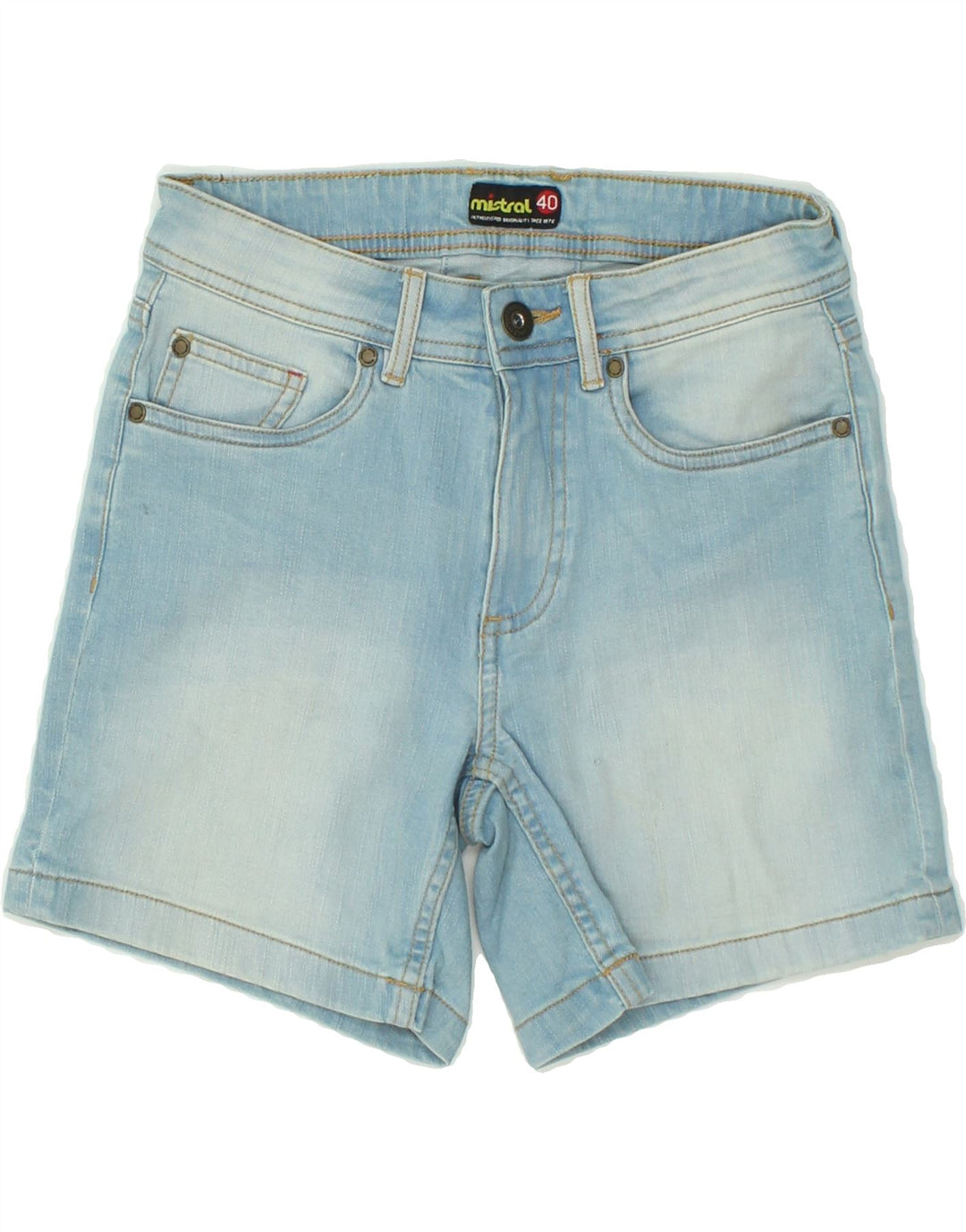 MISTRAL Womens Denim Shorts IT 40 Small W26  Blue Cotton Vintage Mistral and Second-Hand Mistral from Messina Hembry 