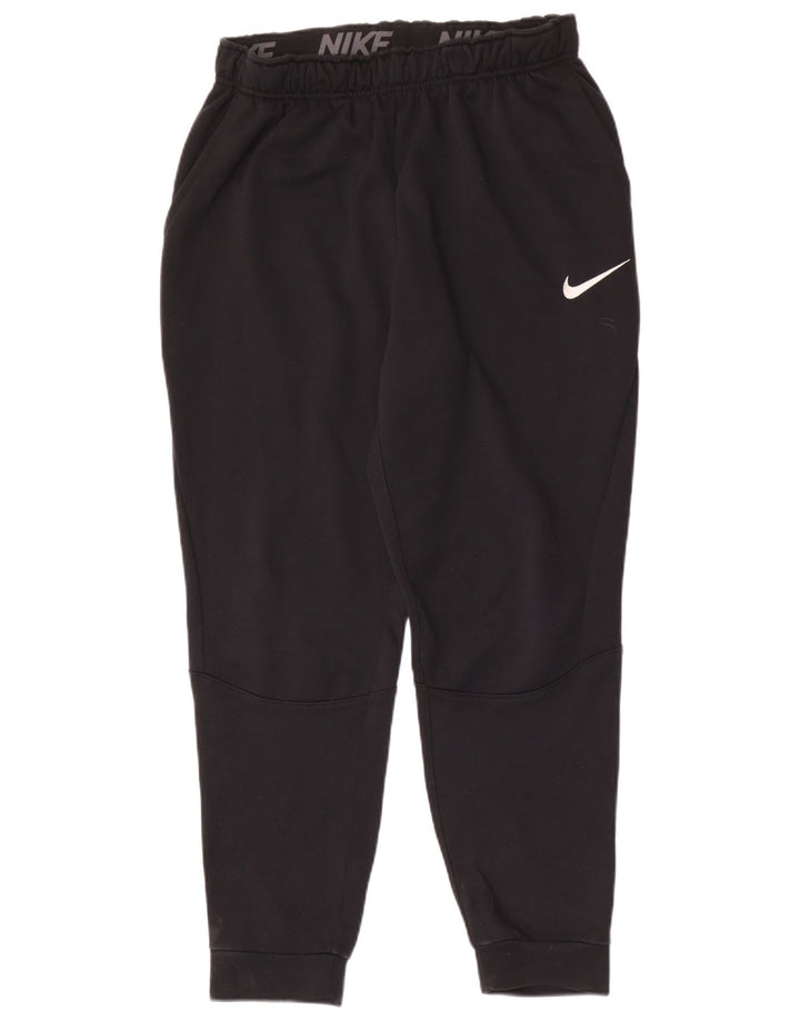 Męskie spodnie dresowe Nike Dri Fit, duże, czarne, poliestrowe