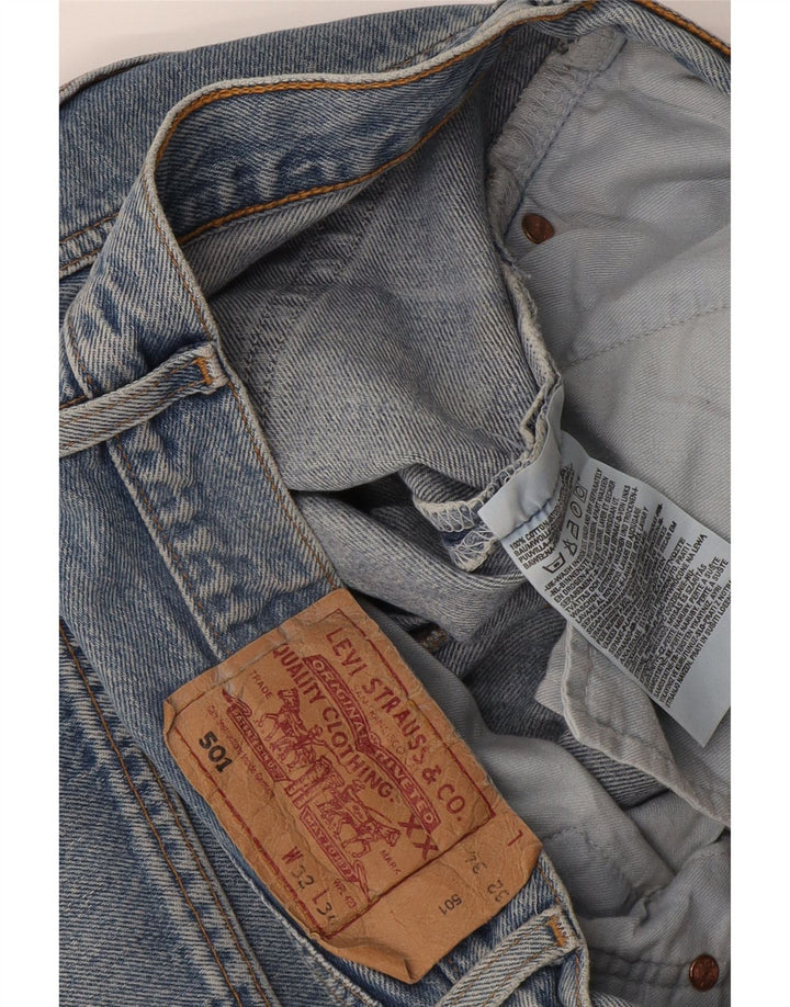 Męskie jeansy Levi's 501 Straight W32 L34 Niebieskie bawełniane