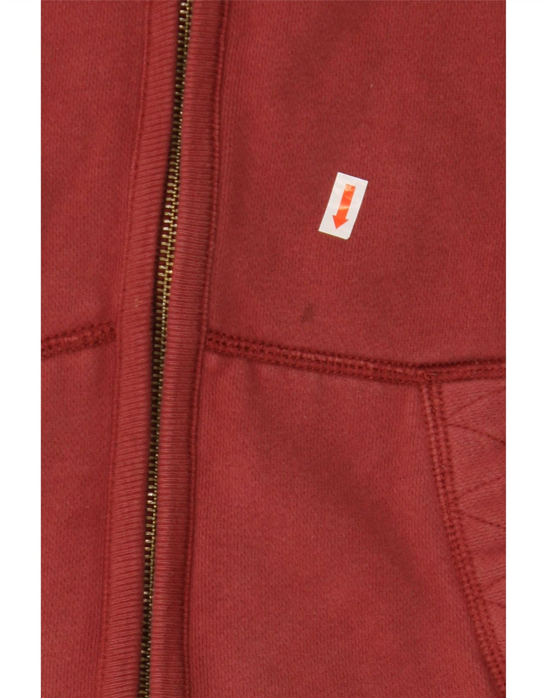 Męski sweter z kapturem i zamkiem FAT FACE, mały, bordowy