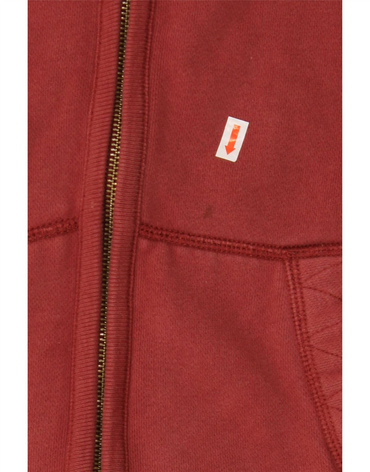 Męski sweter z kapturem i zamkiem FAT FACE, mały, bordowy